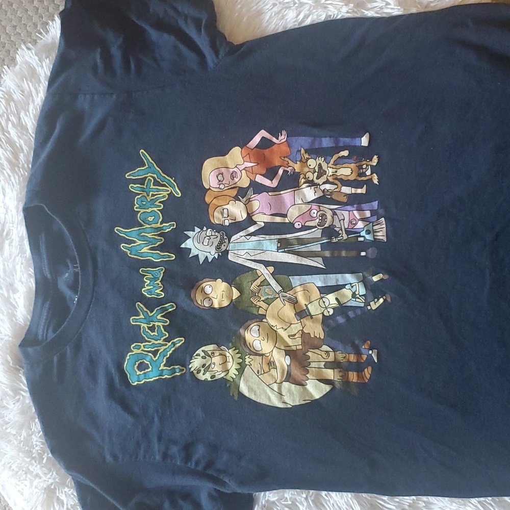 Blue medium Rick and Morty t shirt